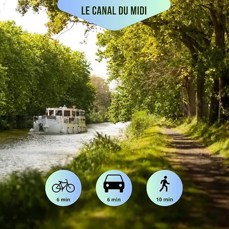 Lejlighed O'de- Centre - Proche Cite Medievale -canal Du Midi - Wifi - Ideal Couple Et Professionnel